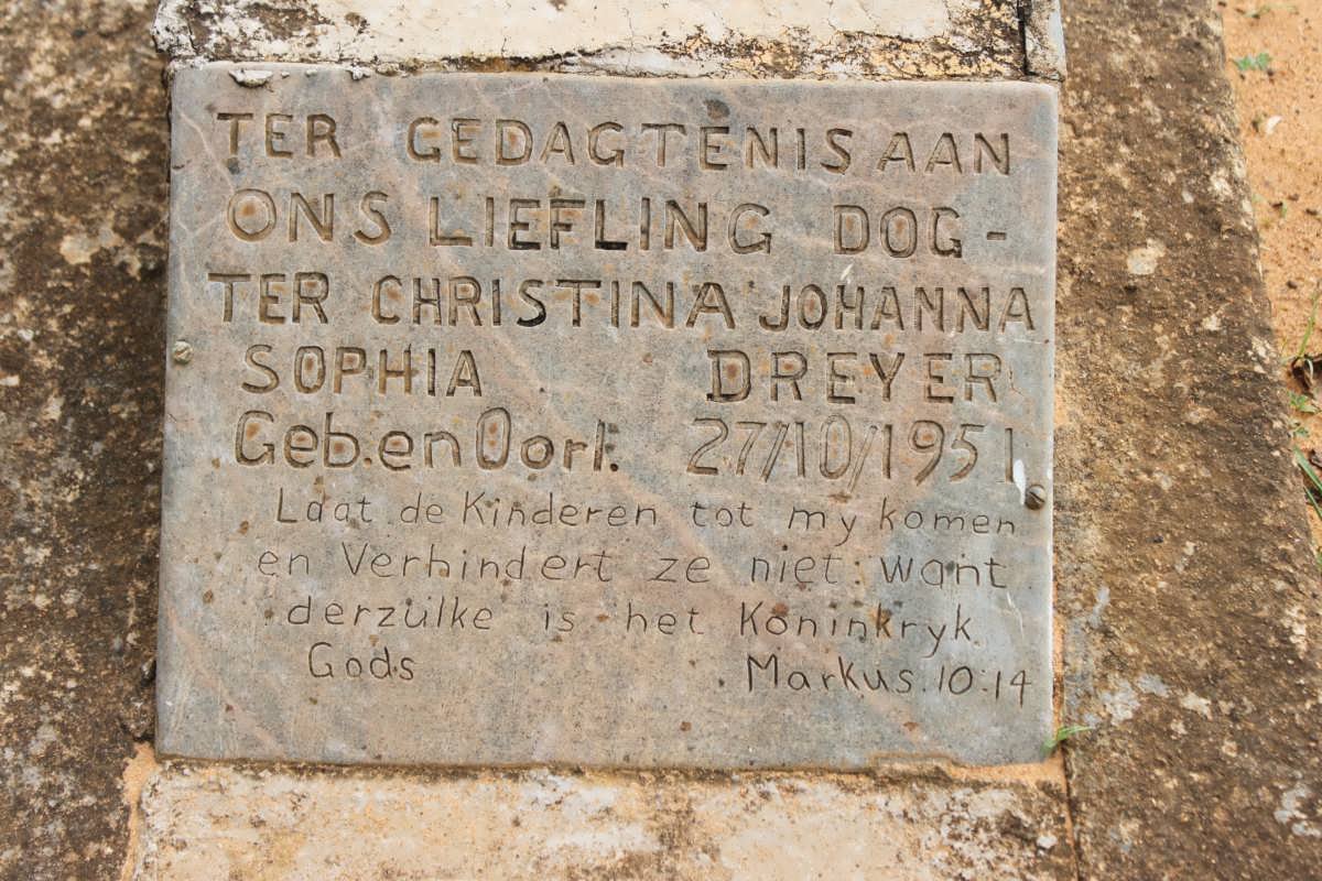 DREYER Christina Johanna Sophia 1951-1951
