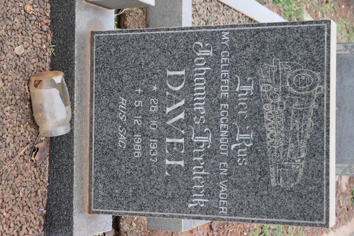 DAVEL Johannes Frederik 1937-1988