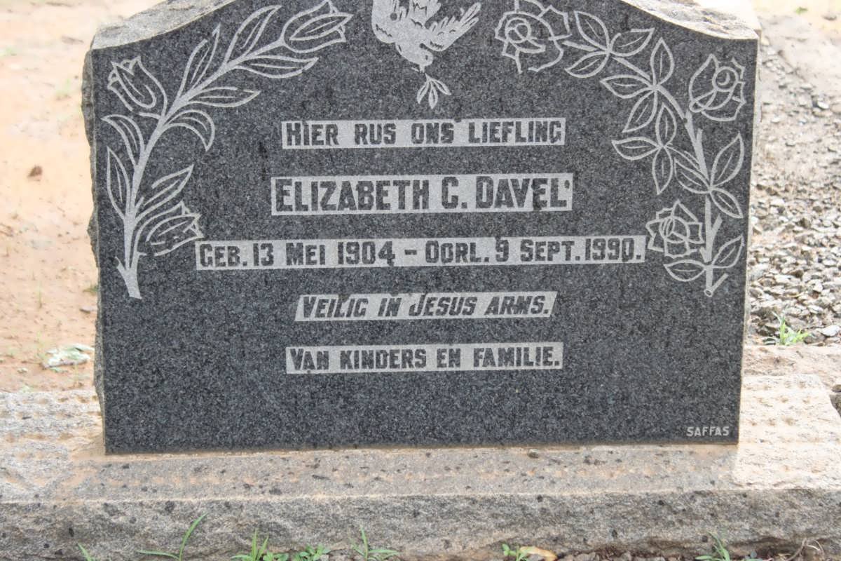 DAVEL Elizabeth C. 1904-1990