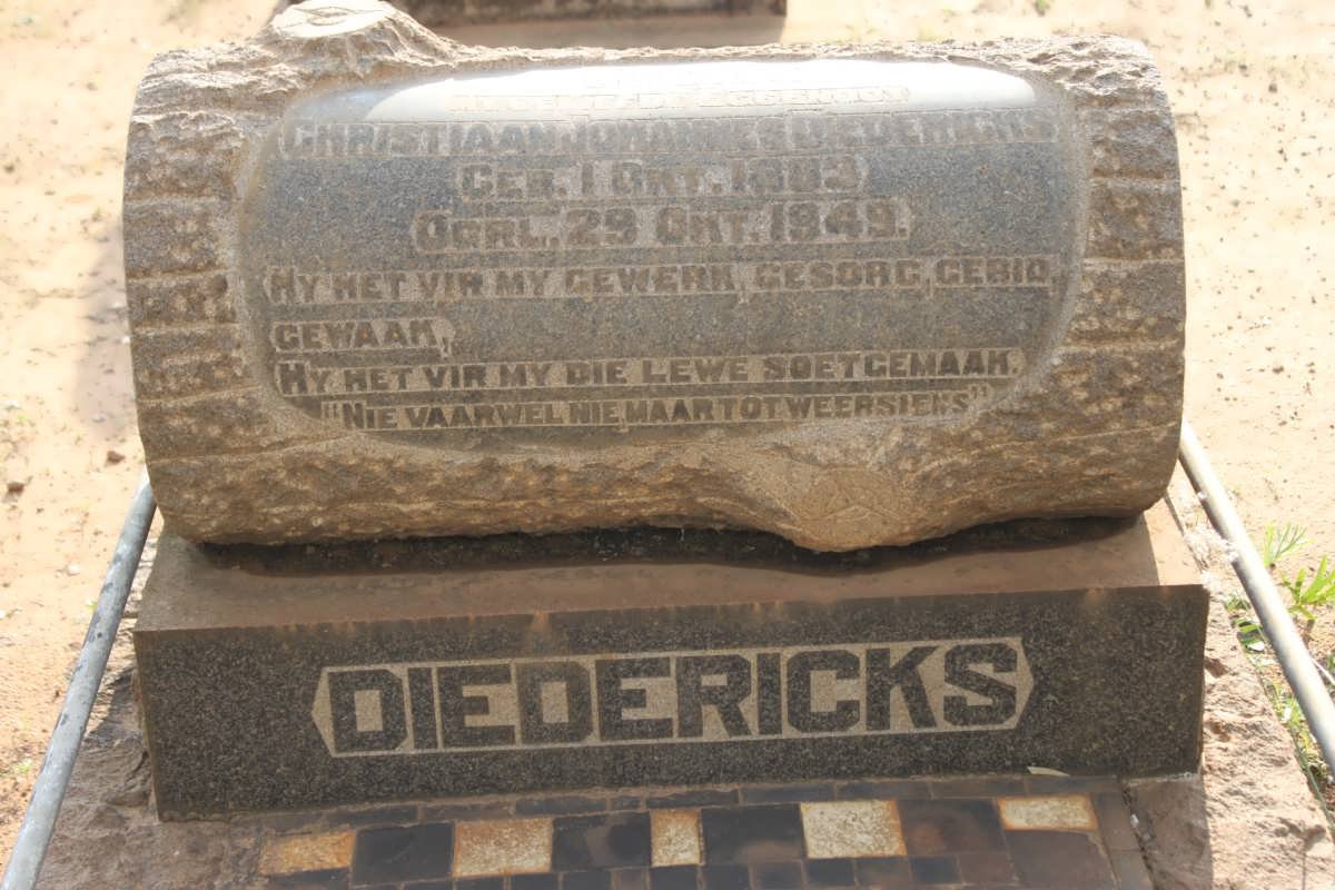 DIEDERICKS Christiaan Johannes 1883-1949