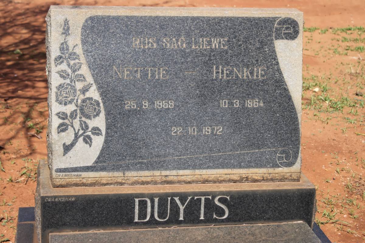 DUYTS Henkie 1964-1972 :: DUYTS Nettie 1969-1972