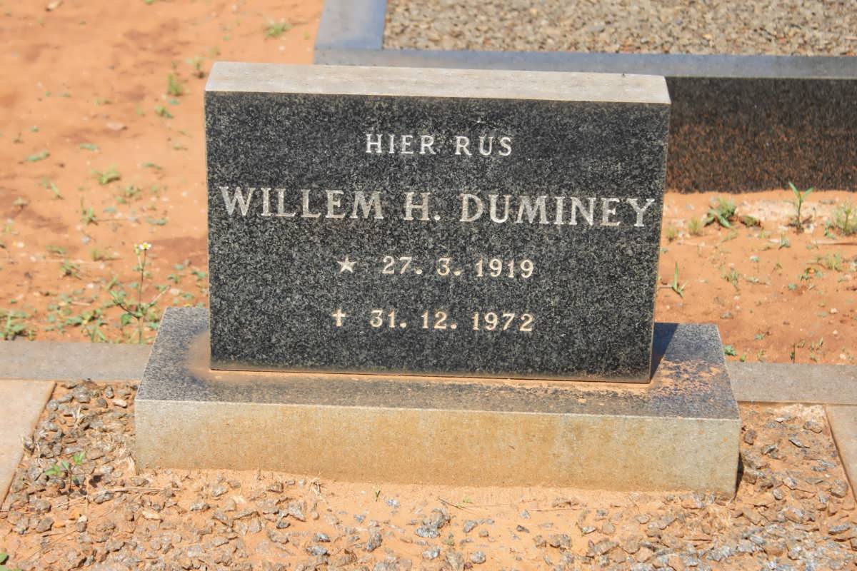 DUMINEY Willem H. 1919-1972