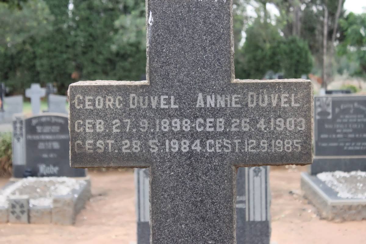 DÜVEL Georg 1898-1984 &amp; Annie 1903-1985