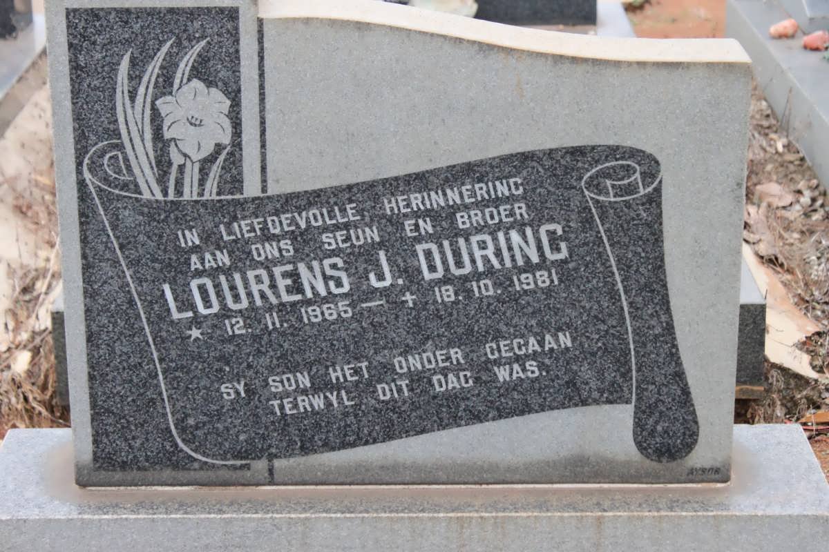 DURING Lourens J. 1965-1981