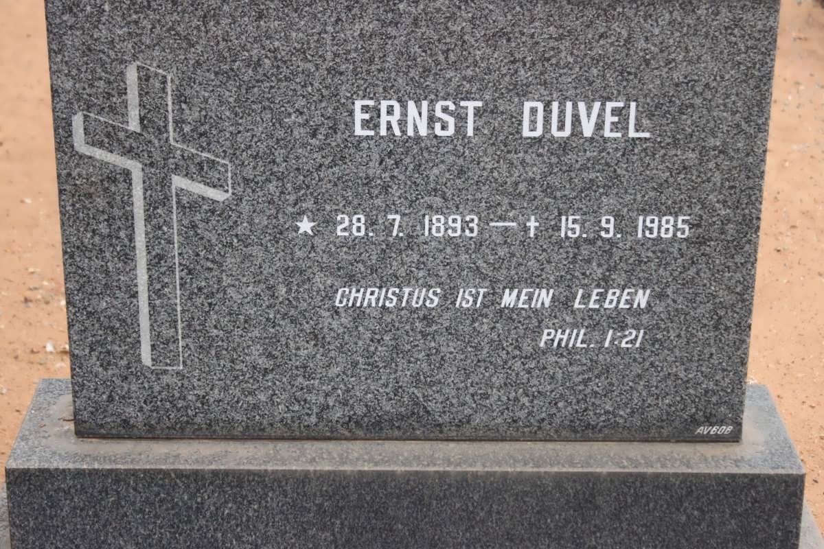 DUVEL Ernst 1893-1985