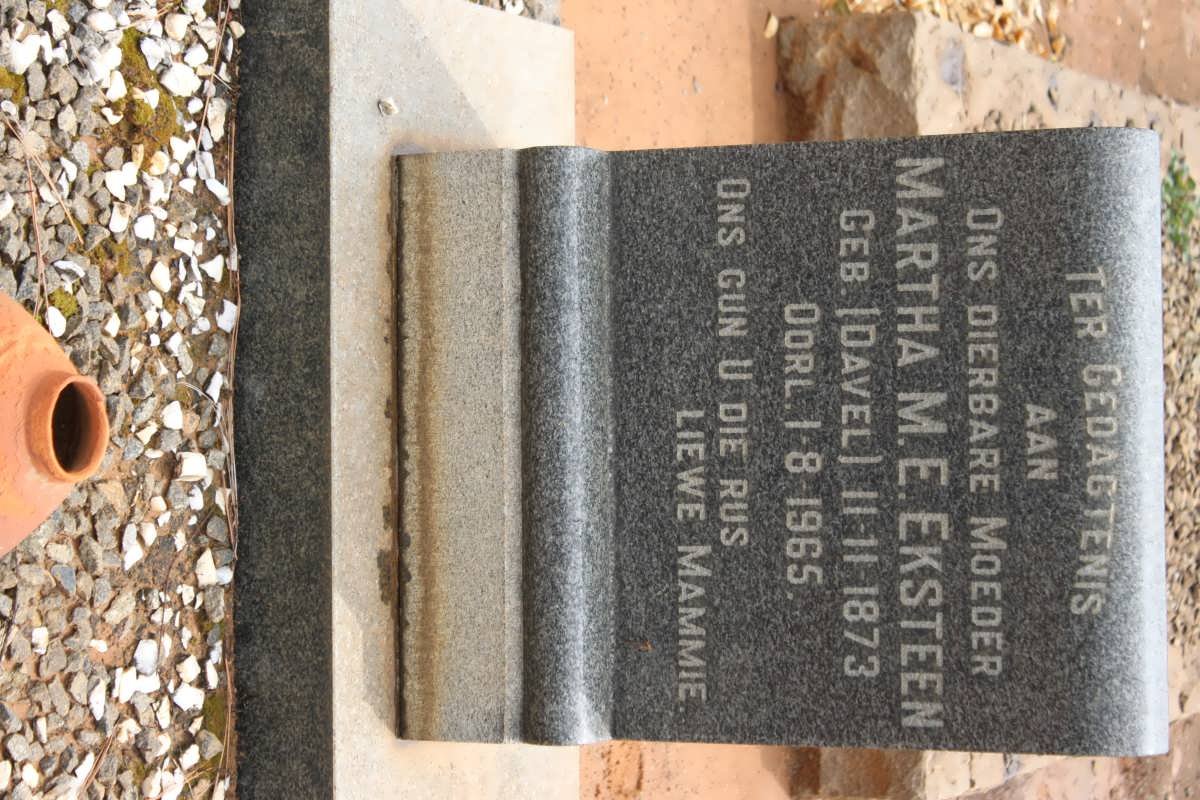 EKSTEEN Martha M.E. nee DAVEL 1873-1965