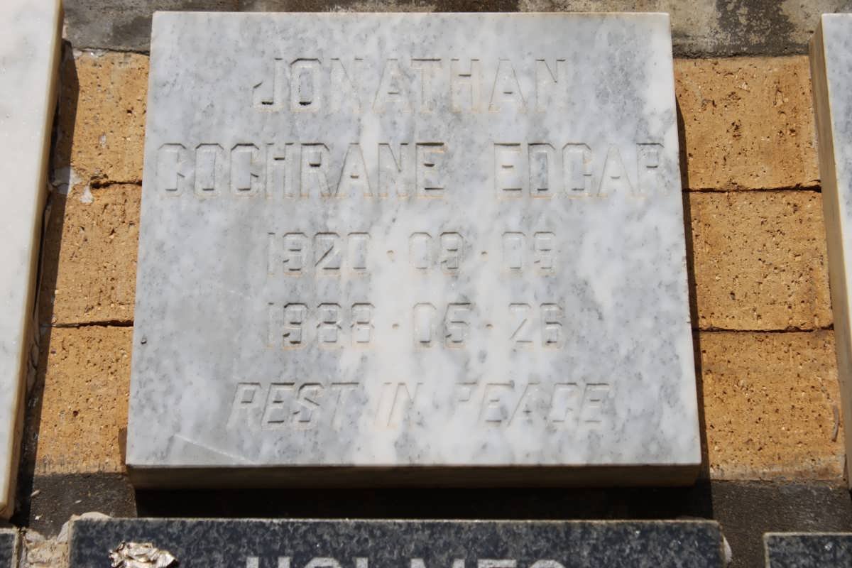 EDGAR Jonathan Cochrane 1920-1988