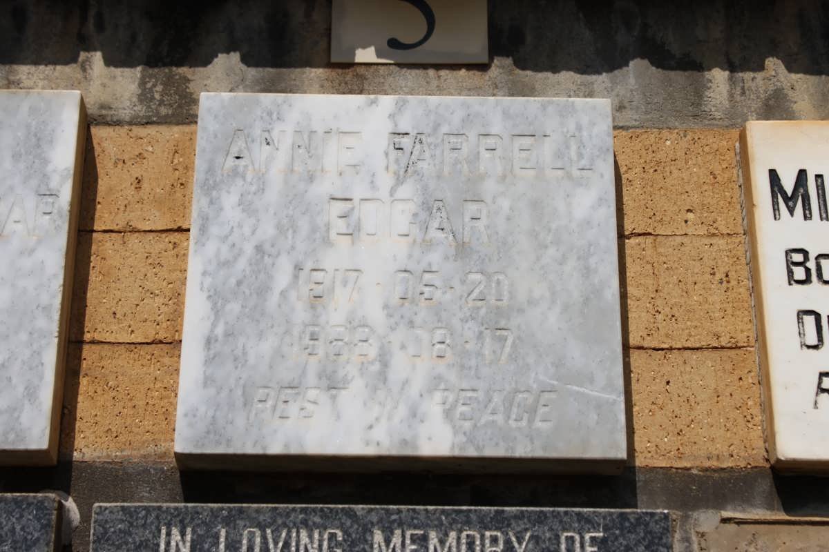 EDGAR Annie Farrell 1917-19?8