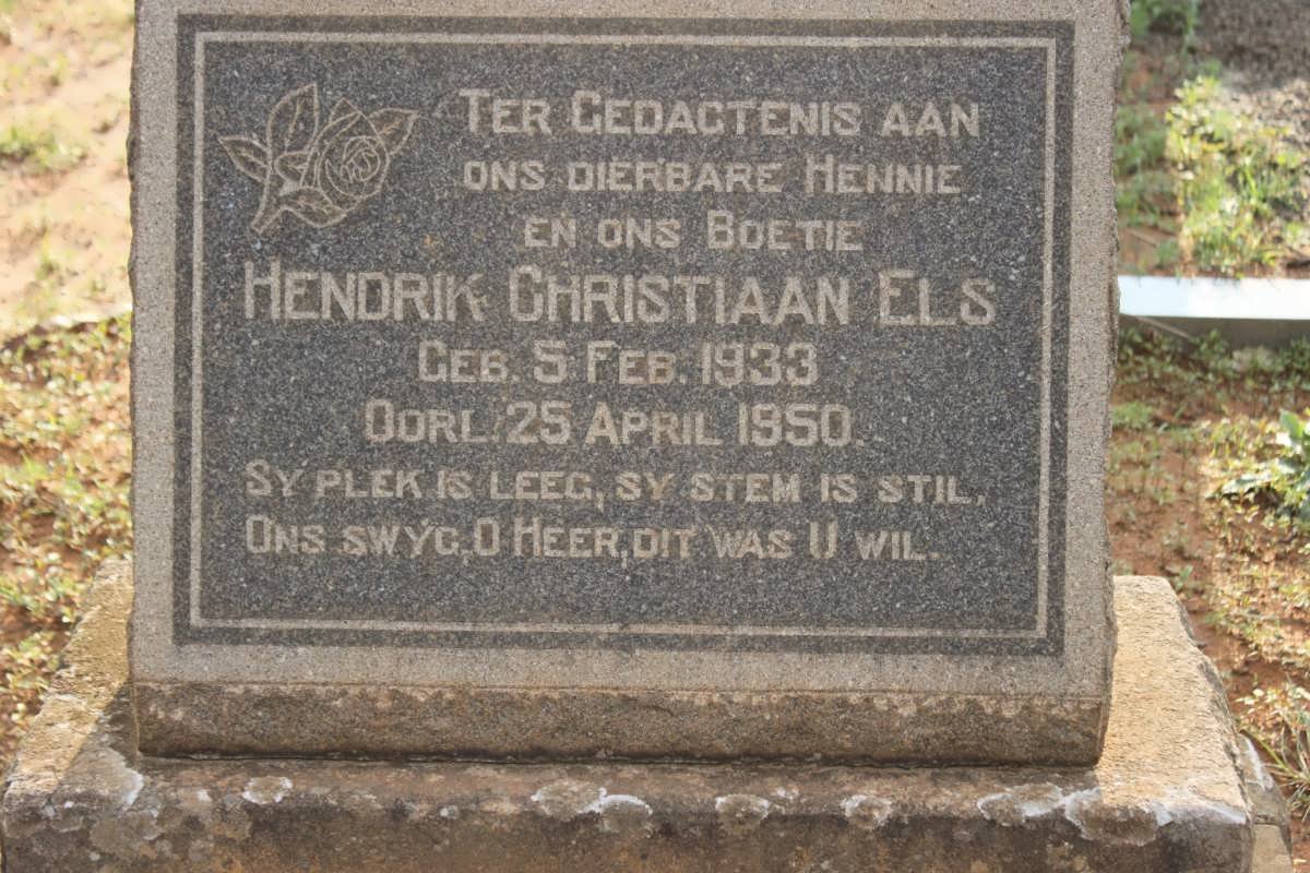 ELS Hendrik Christiaan 1933-1950
