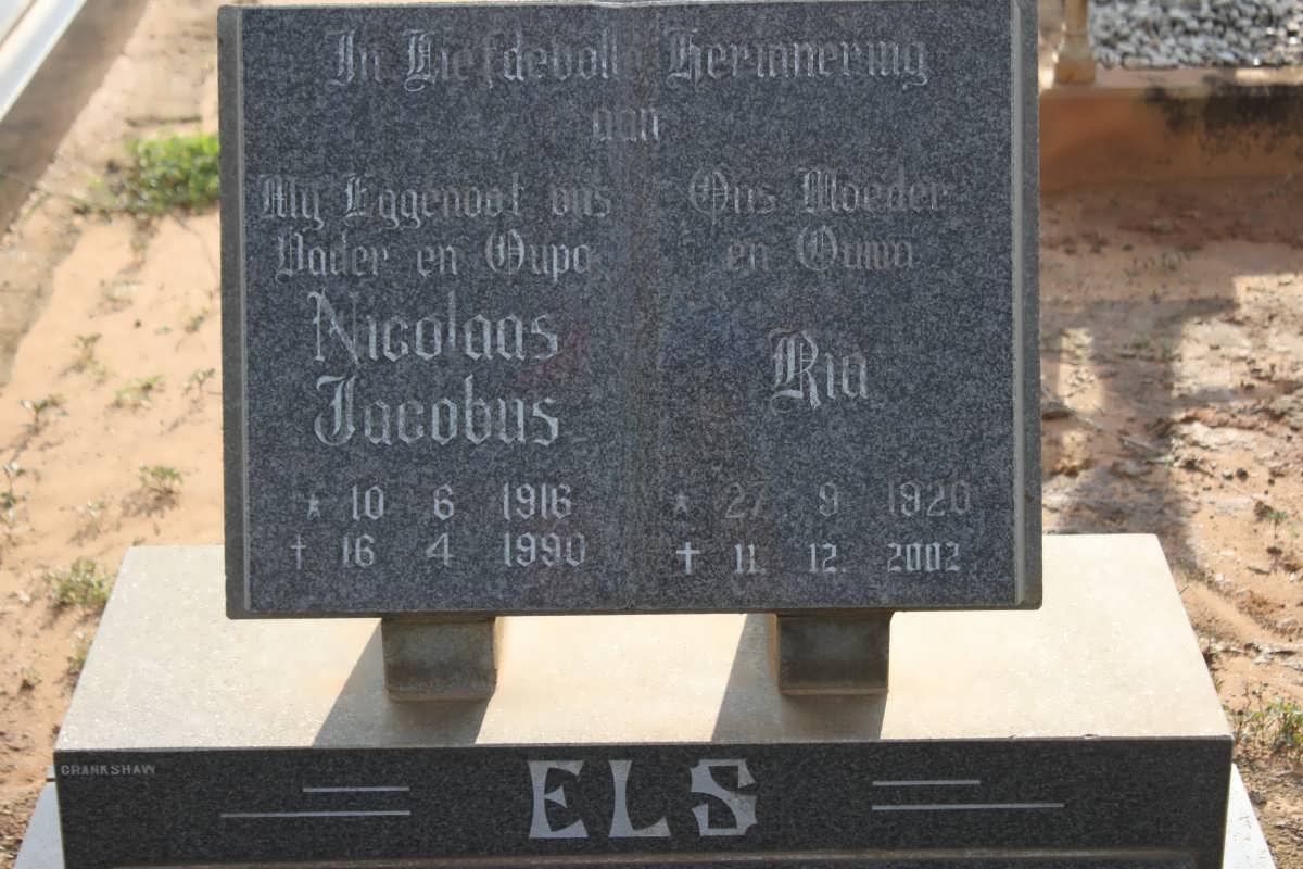 ELS Nicolaas Jacobus 1916-1990 &amp; Ria 1920-2002