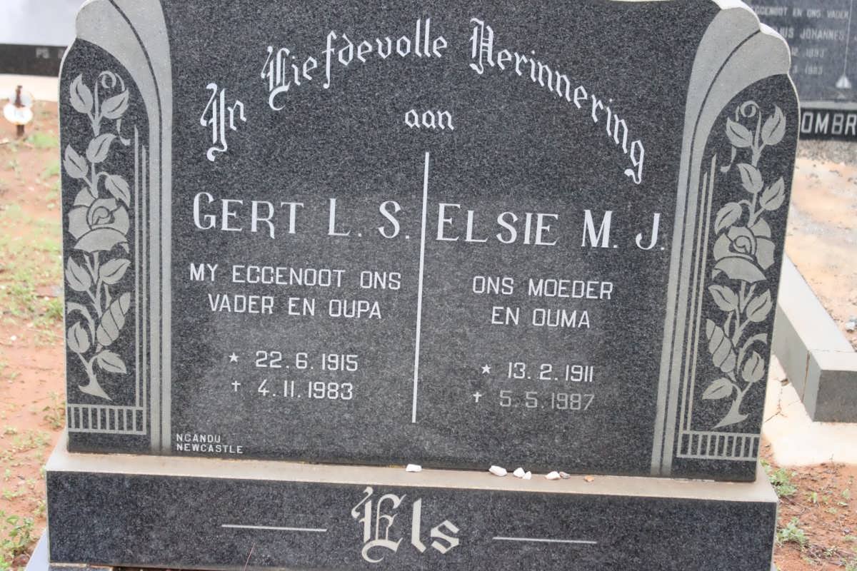 ELS Gert L.S. 1915-1983 &amp; Elsie M.J. 1911-1987