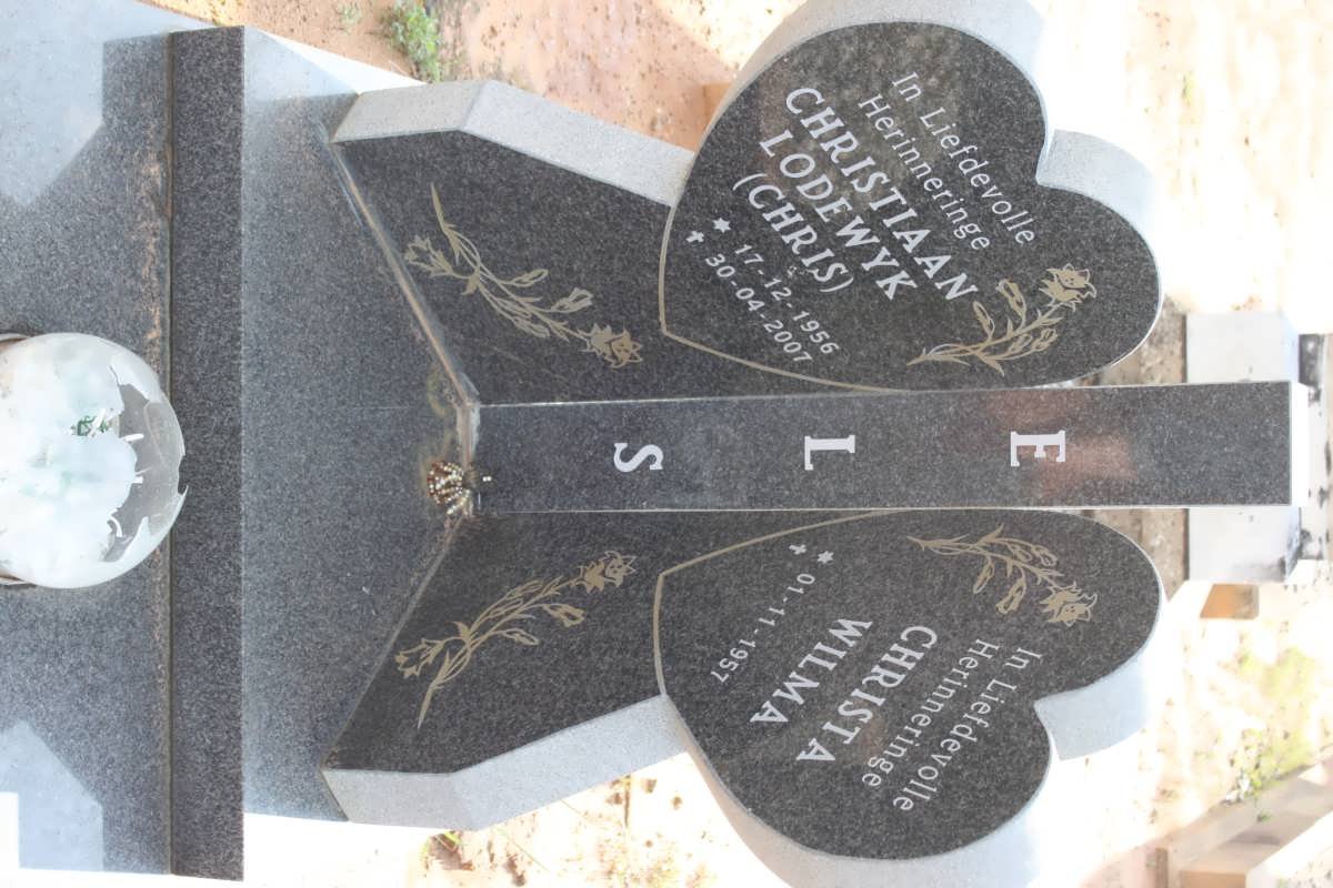 ELS Christiaan Lodewyk 1956-2007 &amp; Christa Wilma 1957-
