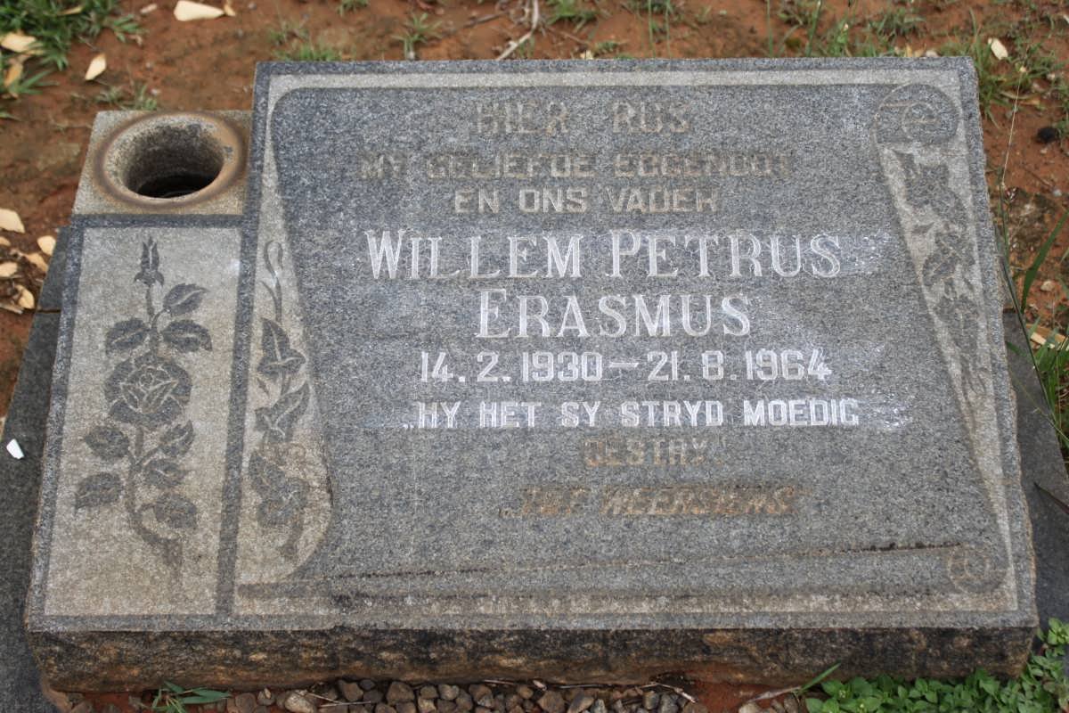 ERASMUS Willem Petrus 1930-1964