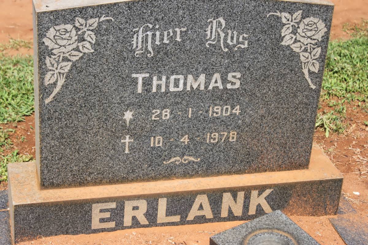 ERLANK Thomas 1904-1978