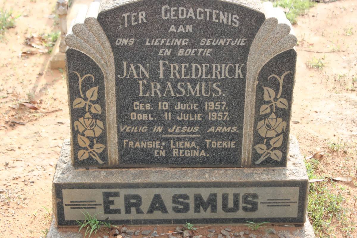 ERASMUS Jan Frederick 1957-1957