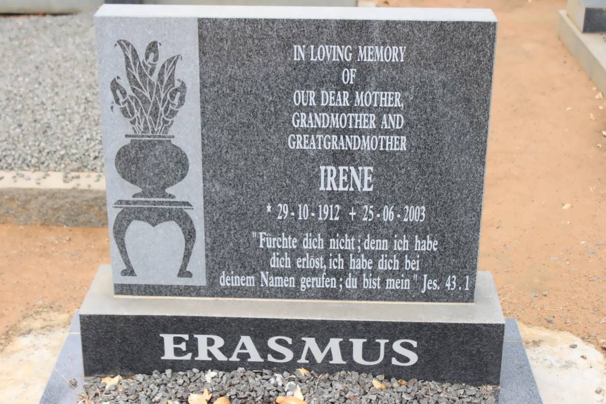 ERASMUS Irene 1912-2003