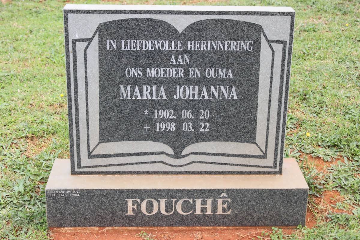 FOUCHE Maria Johanna 1902-1998