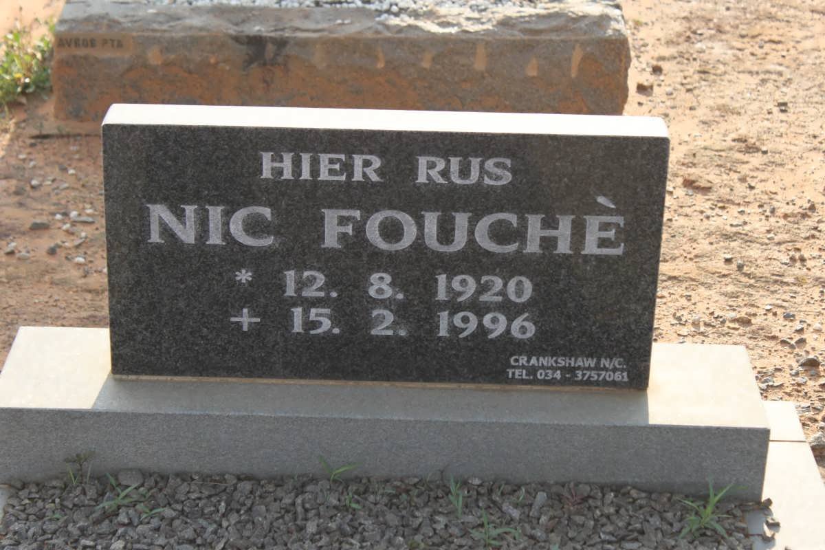 FOUCHÉ Nic 1920-1996