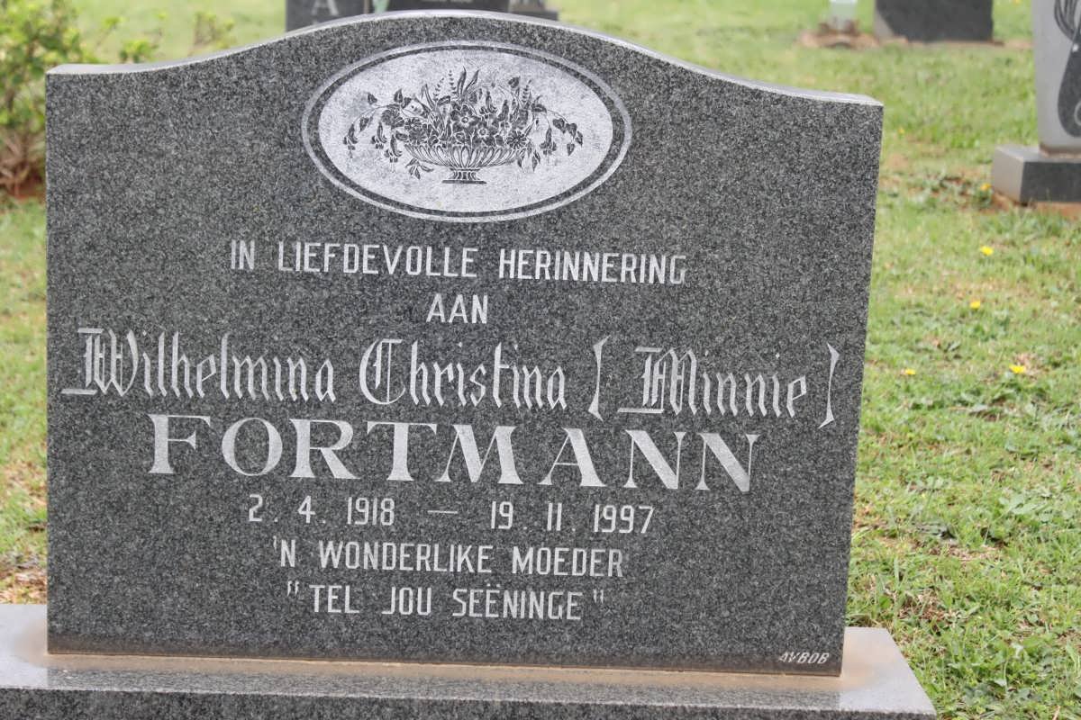FORTMANN Wilhelmina Christina 1918-1997