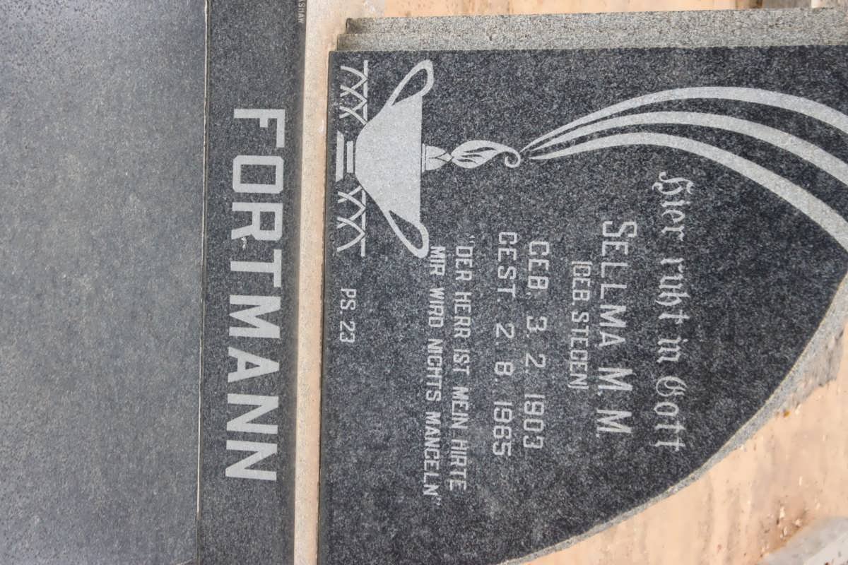 FORTMANN Sellma M.M. nee STEGEN 1903-1965