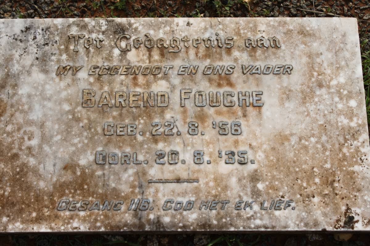 FOUCHE Barend 1856-1935