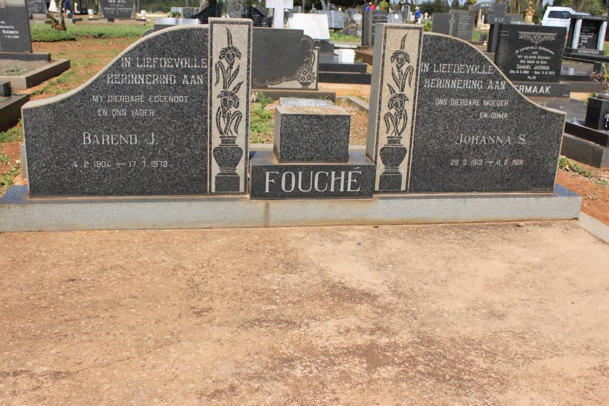FOUCHÉ Barend J. 1904-1973 &amp; Johanna S. 1913-1991