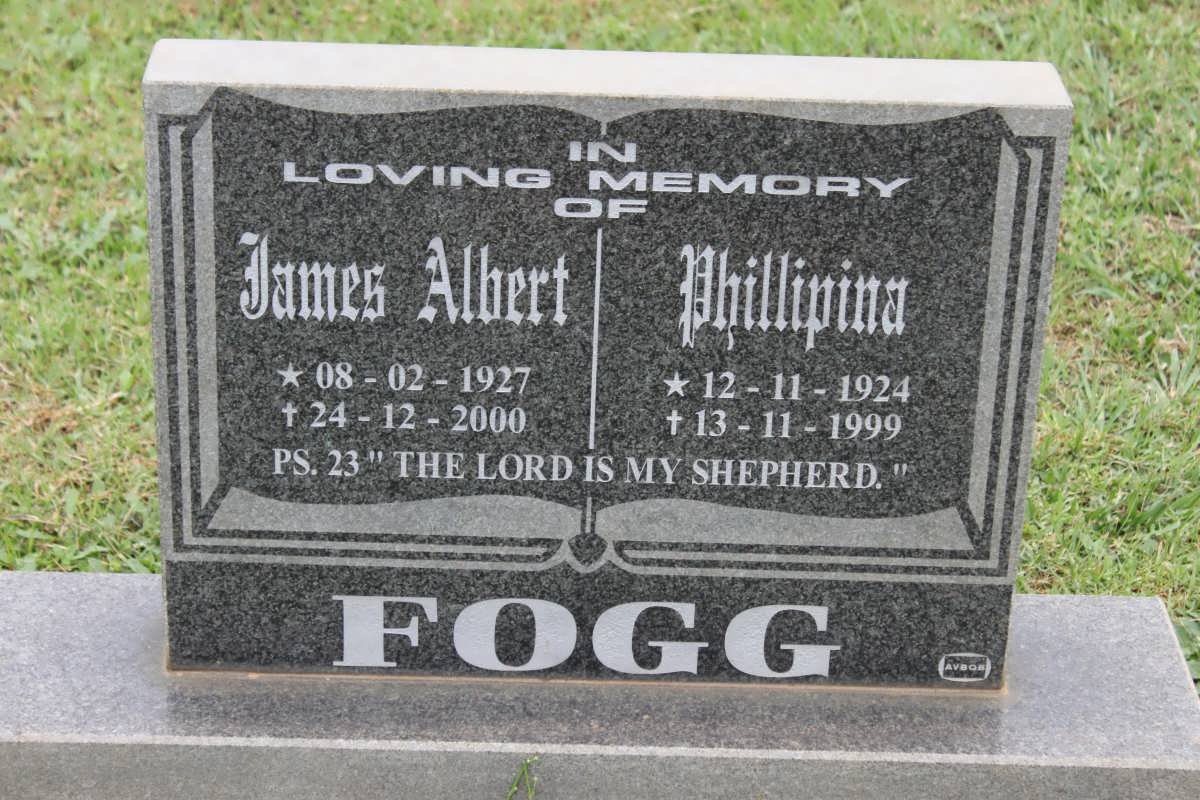 FOGG James Albert 1927-2000 &amp; Phillipina 1924-1999