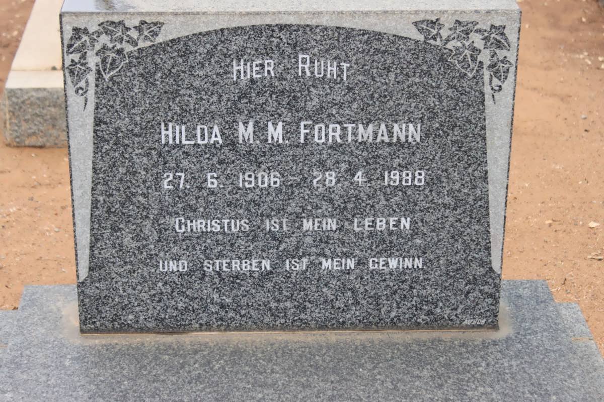 FORTMANN Hilda M.M. 1906-1988