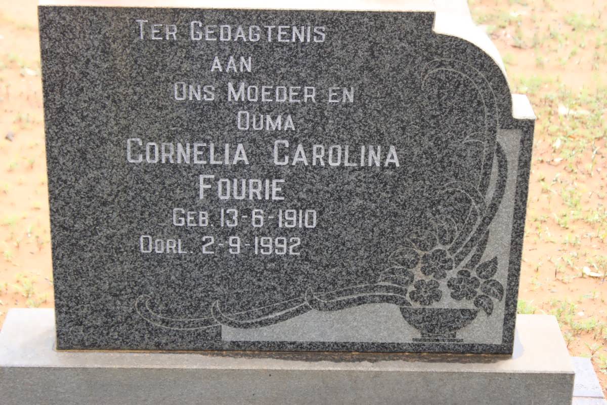 FOURIE Cornelia Carolina 1910-1992