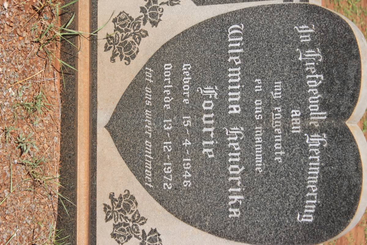 FOURIE Wilemina Hendrika 1946-1972