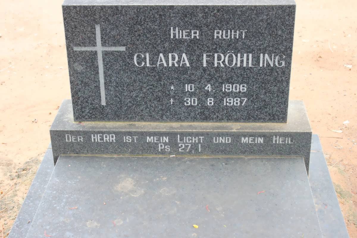 FROHLING Clara 1906-1987