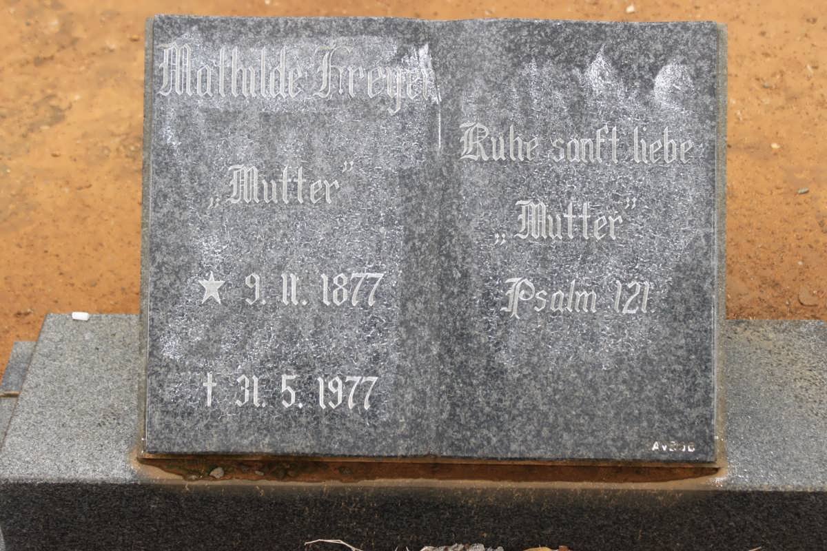 FREYER Mathilda 1877-1977