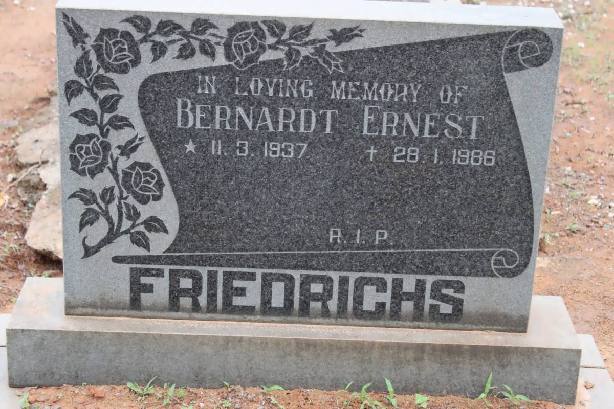 FREIDRICHS Bernardt Ernest 1937-1986