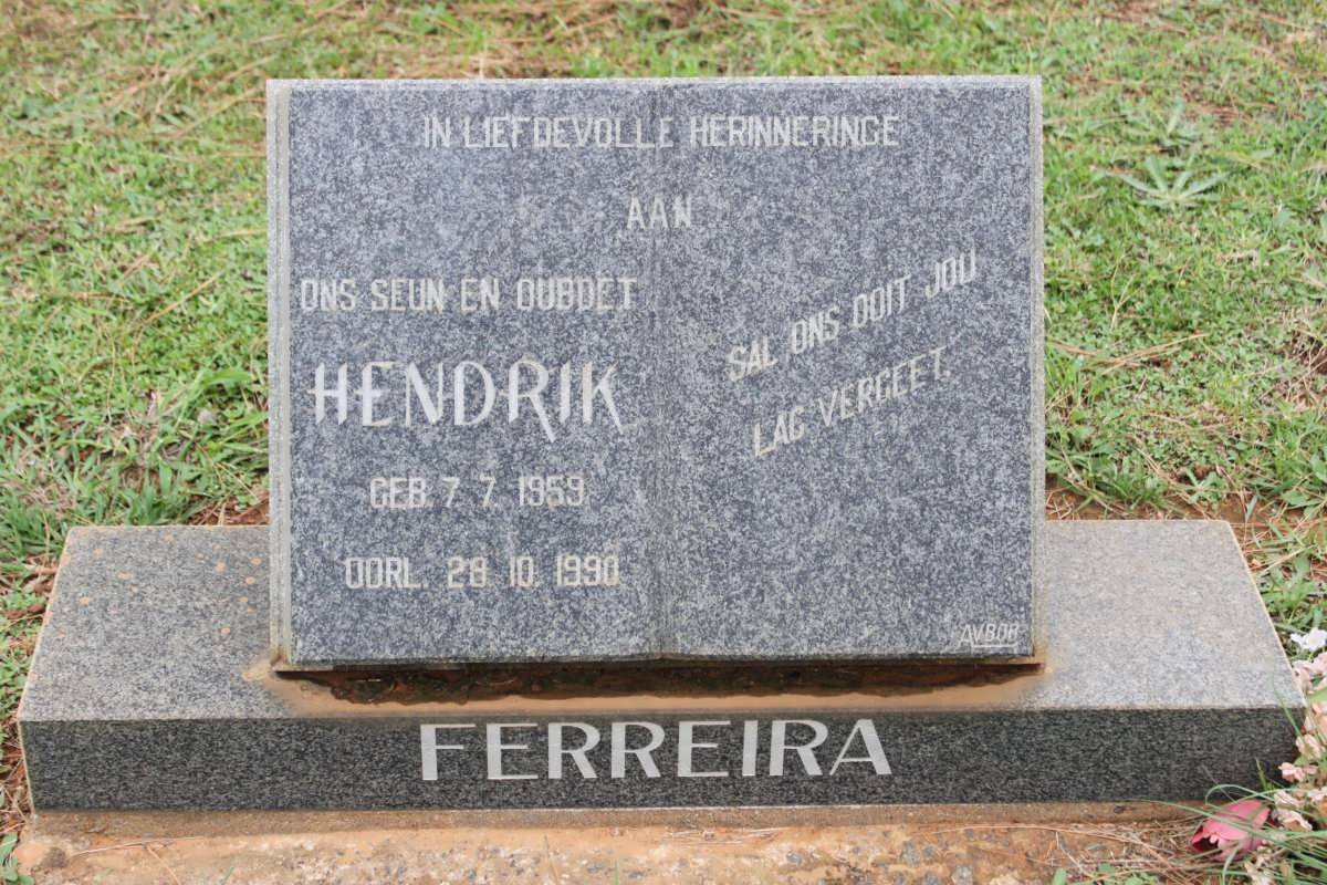 FERREIRA Hendrik 1959-1990