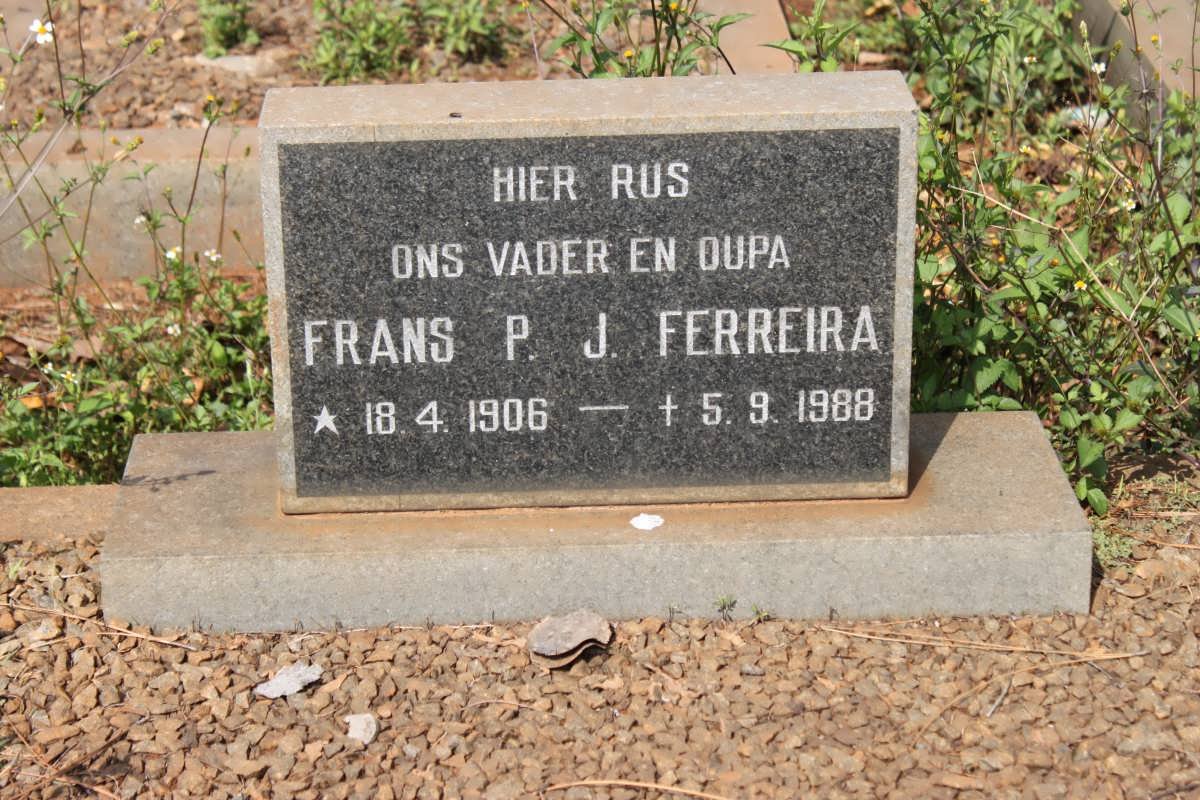 FERREIRA Frans P.J. 1906-1988