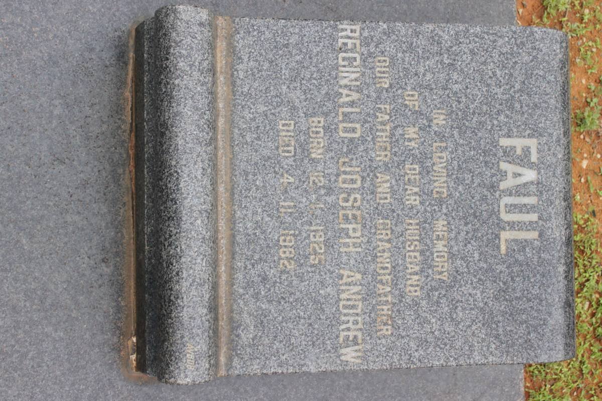 FAUL Reginald Joseph Andrew 1925-1982
