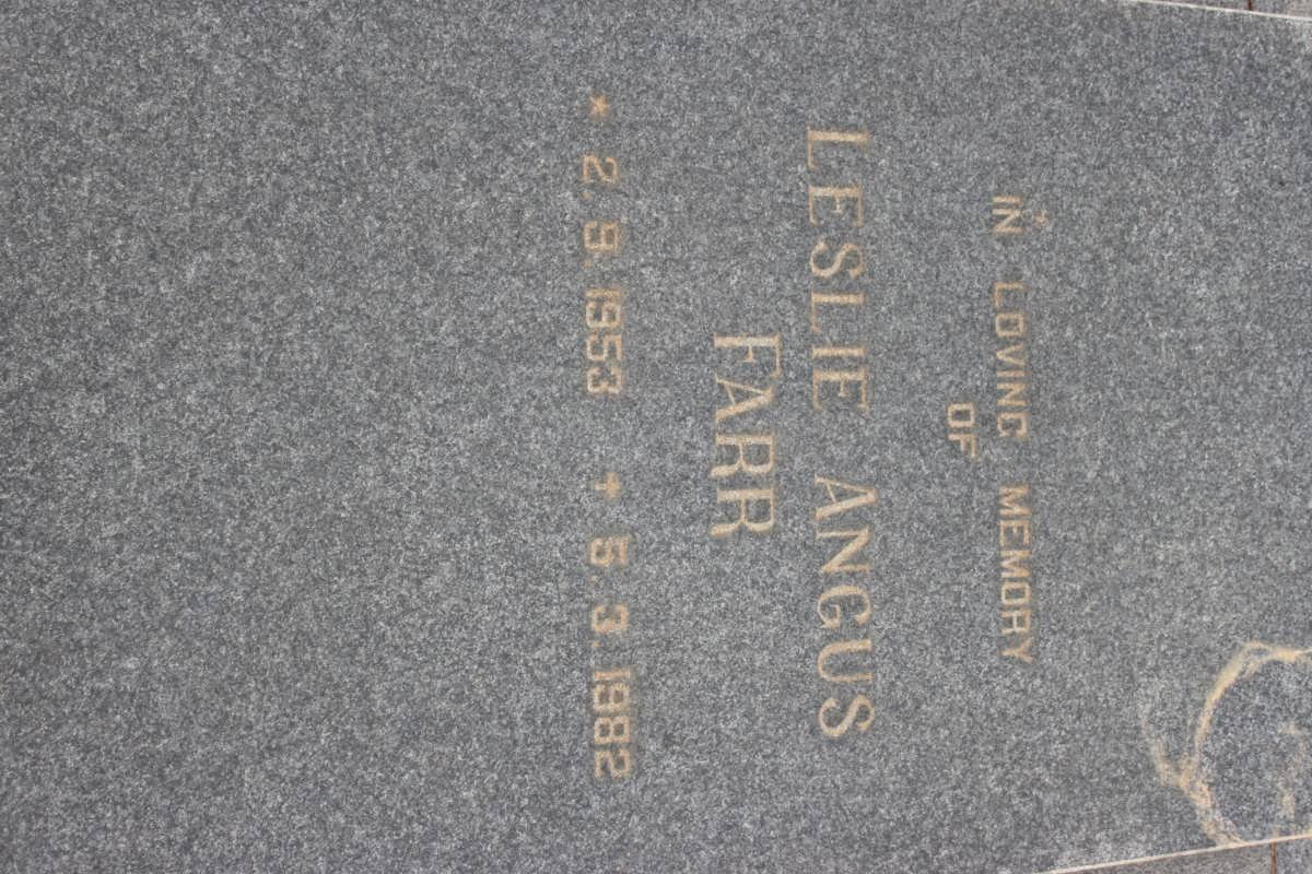 FARR Leslie Angus 1953-1982