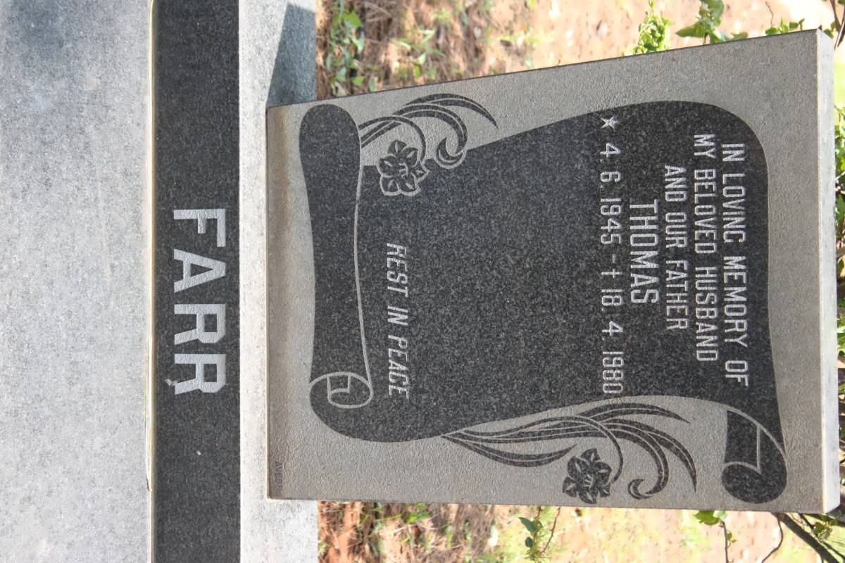 FARR Thomas 1945-1980