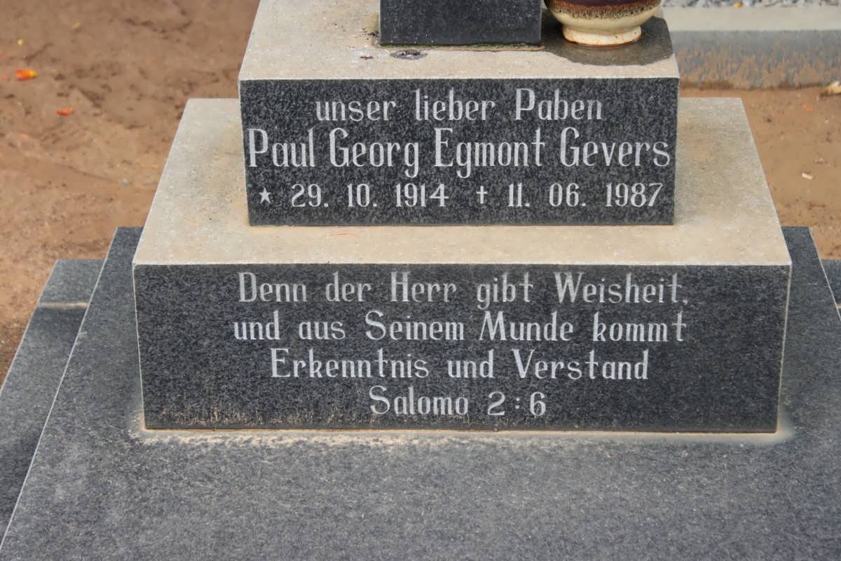 GEVERS Paul Georg Egmont 1914-1987