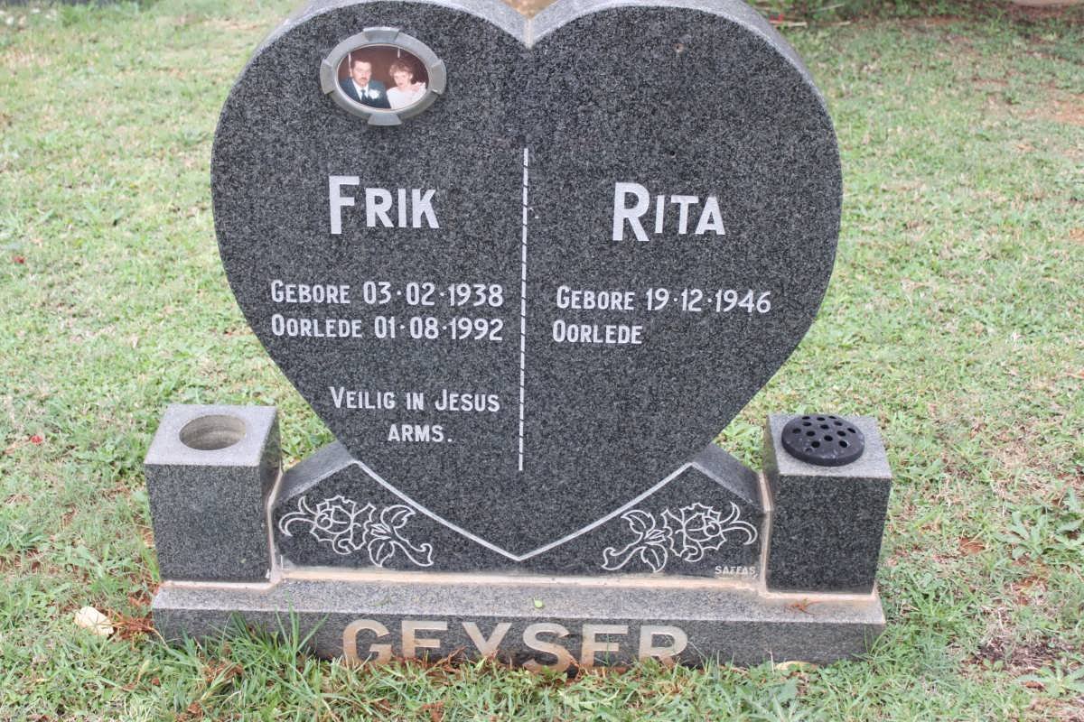 GEYSER Frik 1938-1992 &amp; Rita 1946-
