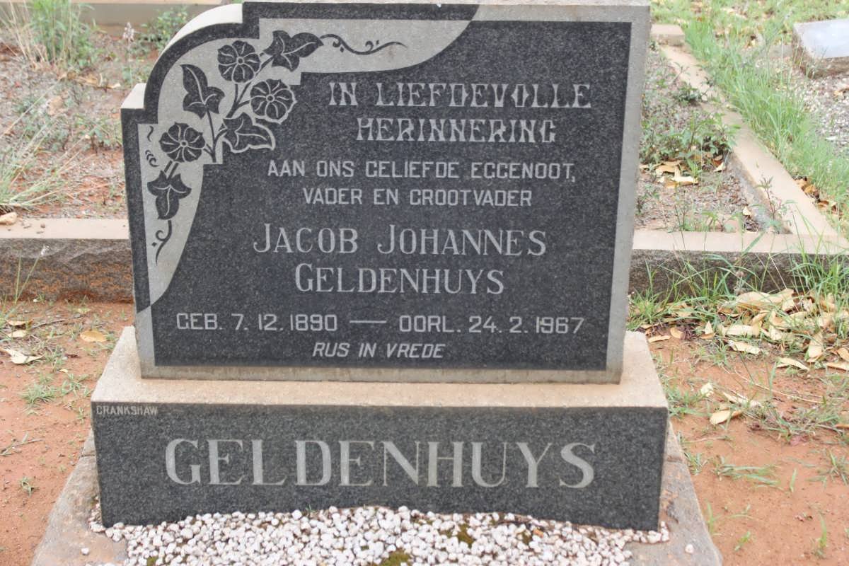 GELDENHUYS Jacob Johannes 1890-1967