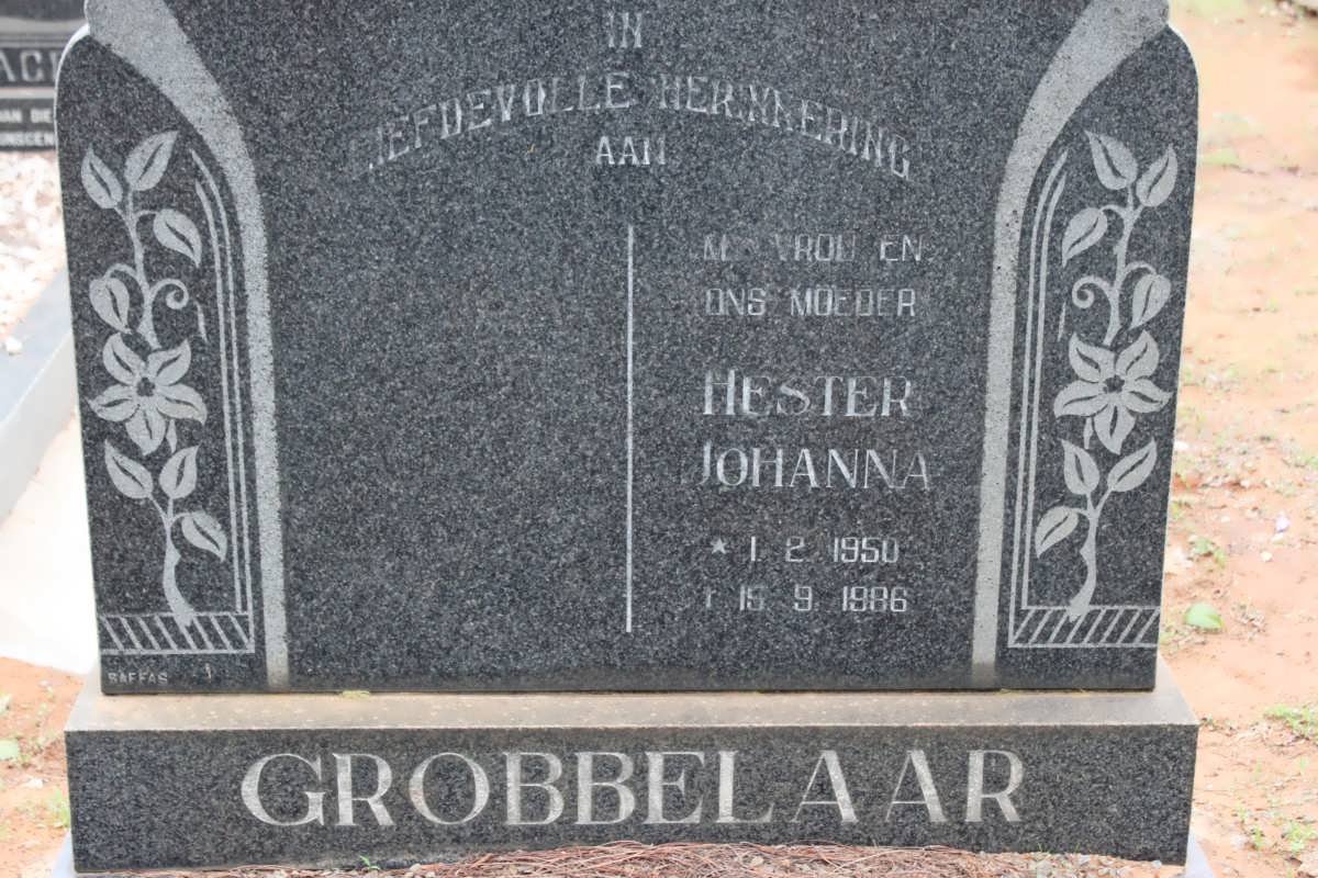 GROBBELAAR Hester Johanna 1950-1986