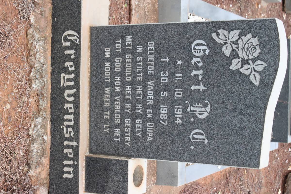 GREYVENSTEIN Gert P. C. 1914-1987
