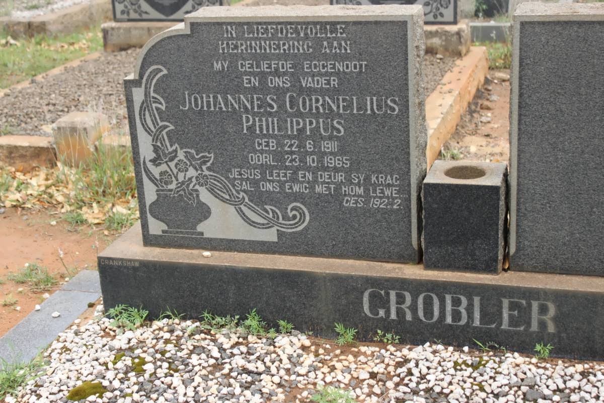 GROBLER Johannes Cornelius Philippus 1911-1965