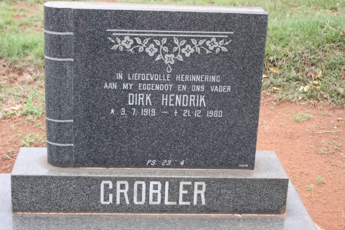 GROBLER Dirk Hendrik 1919-1980