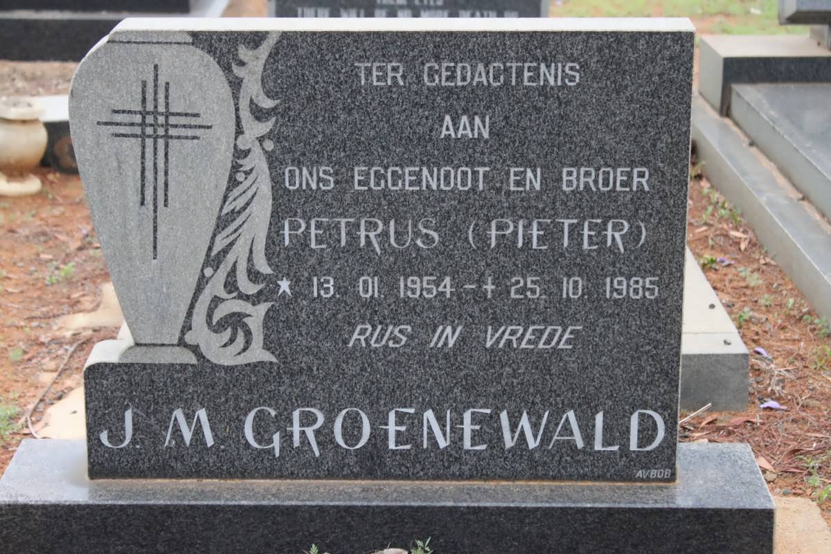 GROENEWALD Petrus 1954-1985