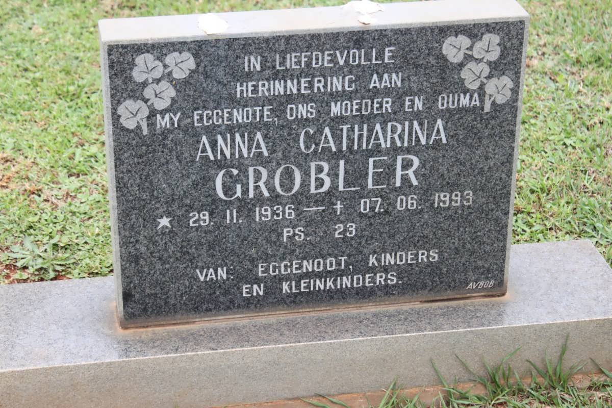GROBLER Anna Catharina 1936-1993