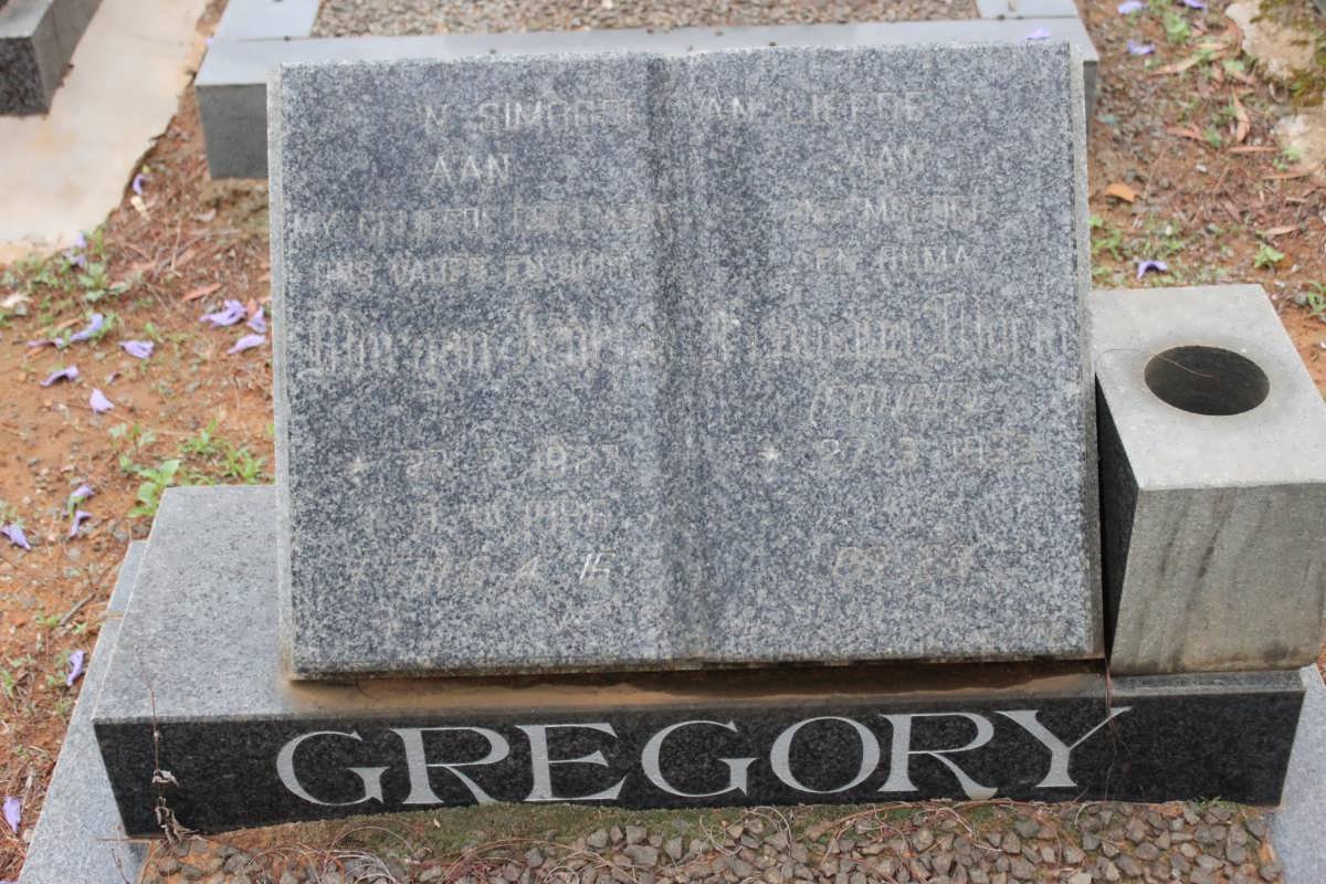 GREGORY M? 1927-1996 &amp; ? FOURIE