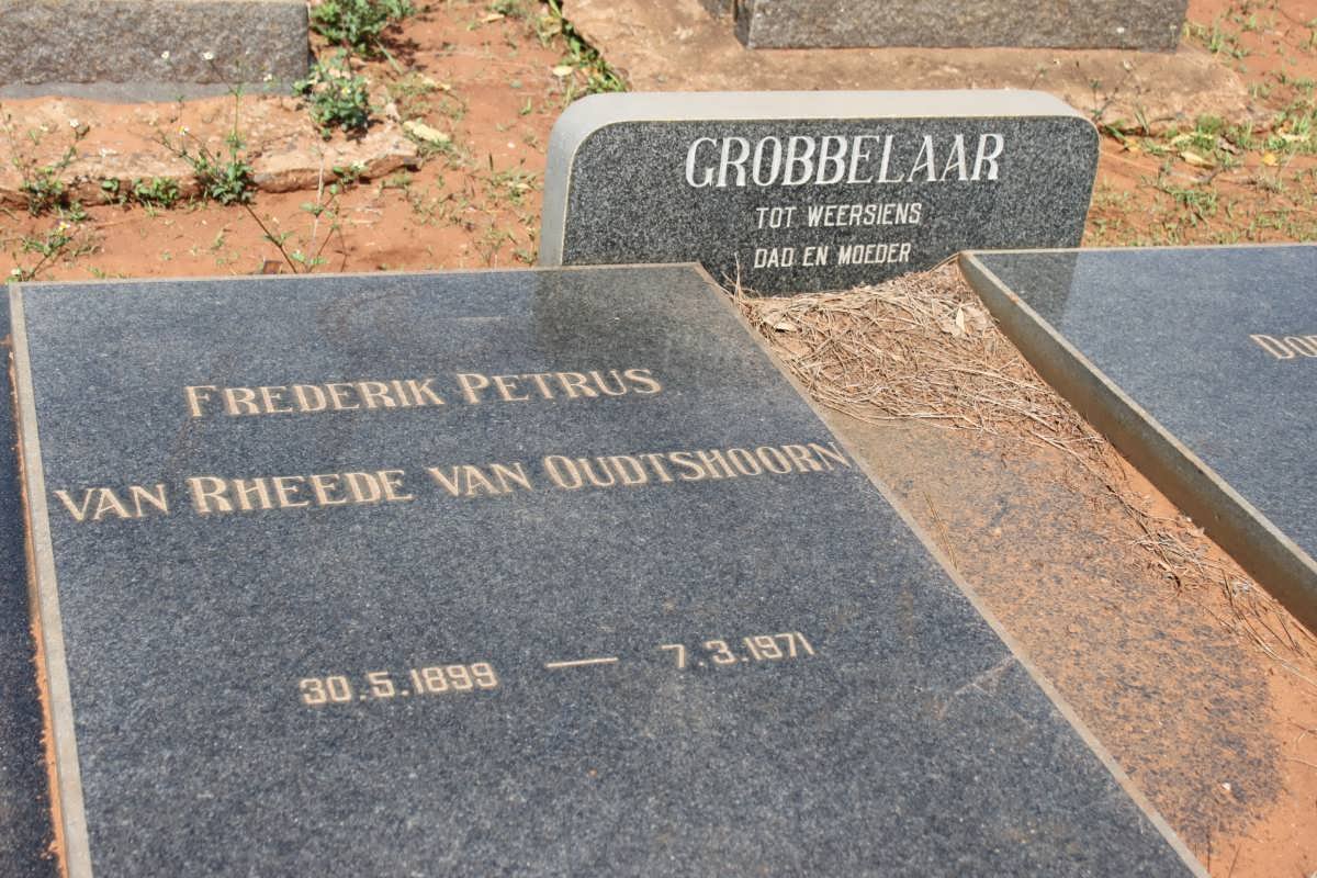 GROBBELAAR Frederik Petrus van Rheede van Oudtshoorn 1899-1971