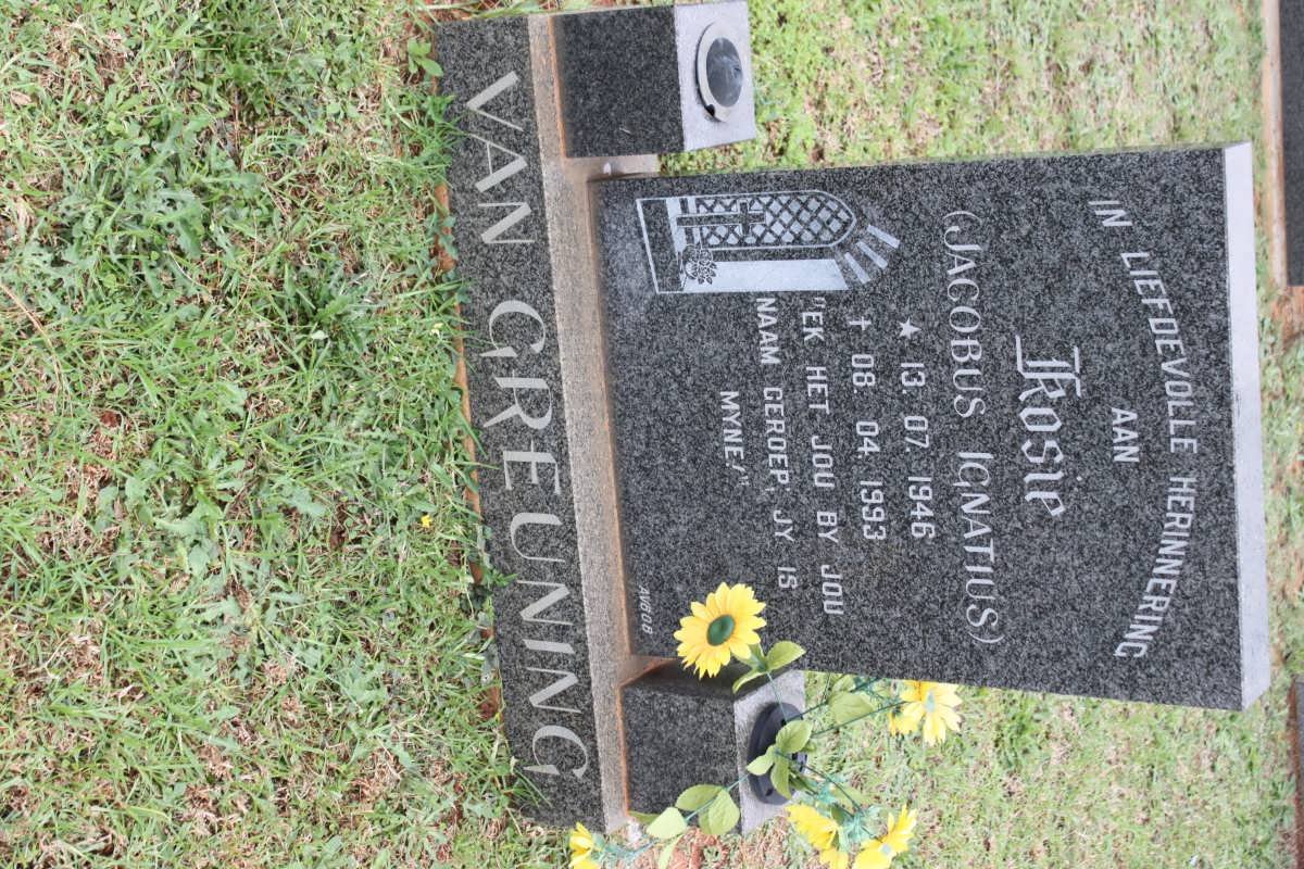 GREUNING Jacobus Ignatius, van 1946-1993